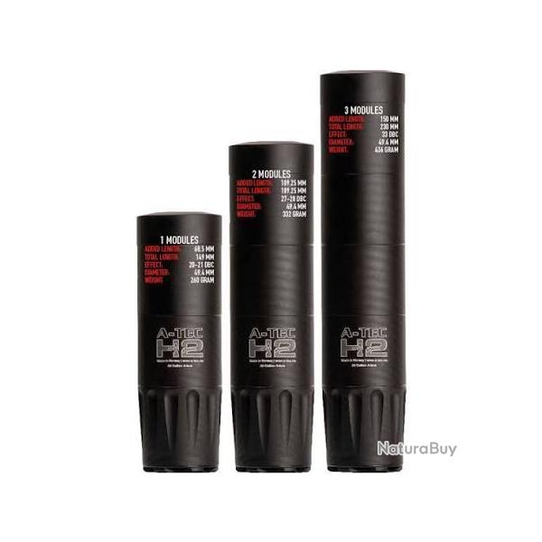Mod�rateur de Son A-TEC H2-3 Calibre .6.5 M14x1
