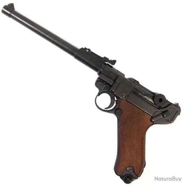 Pistolet Luger P08 Artillerie 34,5 cm Plaquettes Bois - R�plique Denix