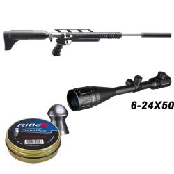 Carabine Snowpeak M18 PCP 5.5 mm 19.9 J avec lunette 6-24x50