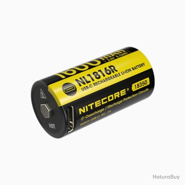 Accu NL1816R - 18350 - 1 600 mAh - USB-C
