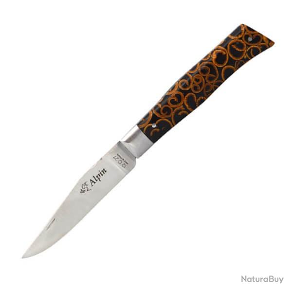 Couteau pliant Chevalerias "Alpin" canelle noir