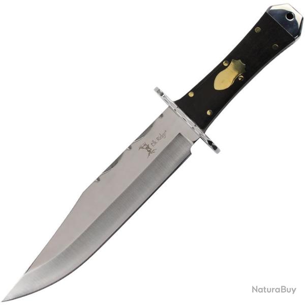 Couteau Outdoor et chasse Elk Ridge Bowie Black Wood