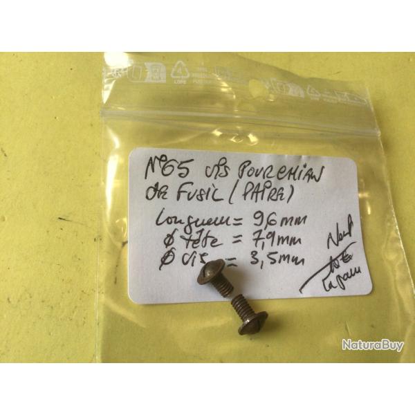 VENDU PAR LE-CUIRASSIER N�65 PAIRE DE VIS POUR FUSIL � CHIENS