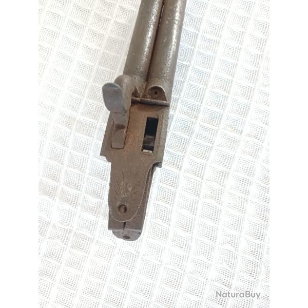 Ancien pistolet de poche � coup de poing � � percussion - 2 canons juxtapos�s - XIXe (Cat�gorie D)