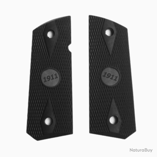 Grip crosse textur� pour 1911 Officier Noir