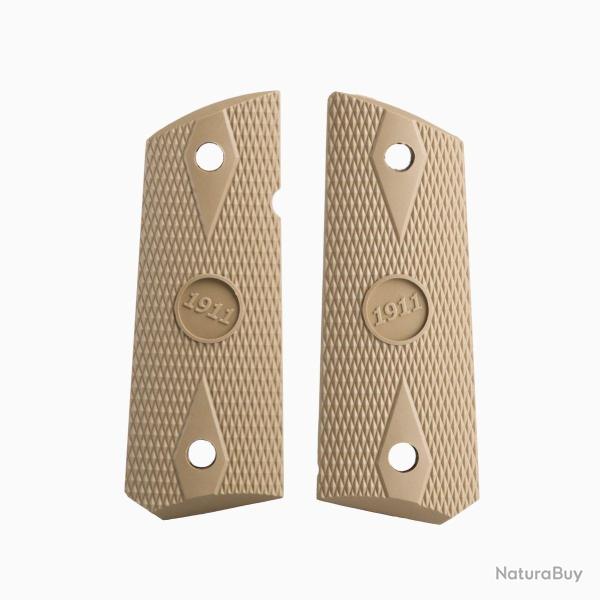 Grip crosse textur� pour 1911 Officier Tan