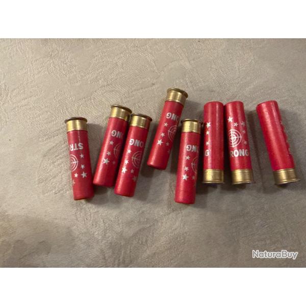 Lot 8 cartouches calibre 12mm plomb 10