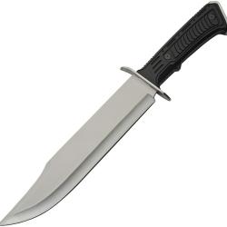 Couteau Fixe Rite Edge Tech Bowie Lame Acier 420 Clip Point Manche ABS Noir &Eacute;tui Nylon CN211515SL