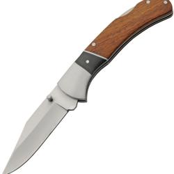 Couteau Pliant Rite Edge Lame Inox Clip Point Manche Bois Marron Lockback CN211576