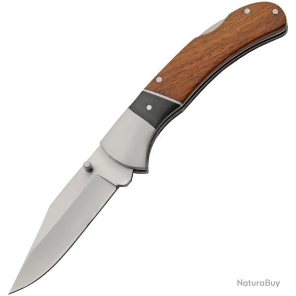 Couteau Pliant Rite Edge Lame Inox Clip Point Manche Bois Marron Lockback CN211576
