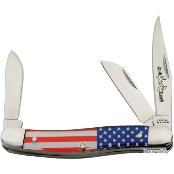 Couteau Pliant Rite Edge Stockman Flag Lame Acier 3Cr13 Manche ABS CN211582
