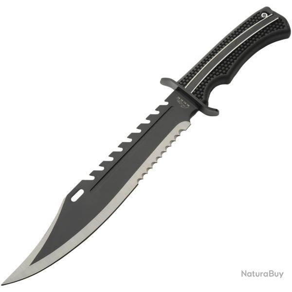 Couteau Fixe Rite Edge Raptor Hunter Lame Acier 3Cr13 Manche ABS Noir �tui Nylon CN211633