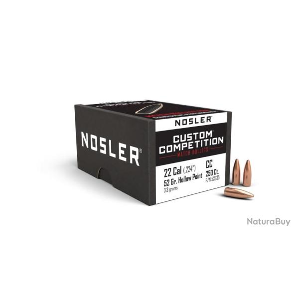 OGIVES NOSLER CAL 224 52GR HPBT X250