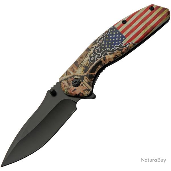 Couteau Pliant Rite Edge USA Forest A/O Lame Inox Manche Aluminium Linerlock CN300597US