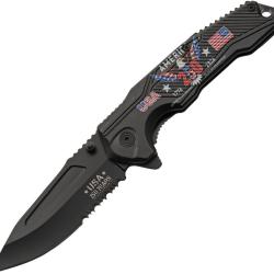 Couteau Rite Edge 250th Anniv A/O Lame Inox Drop Point Manche Aluminium Noir Linerlock CN300615BK