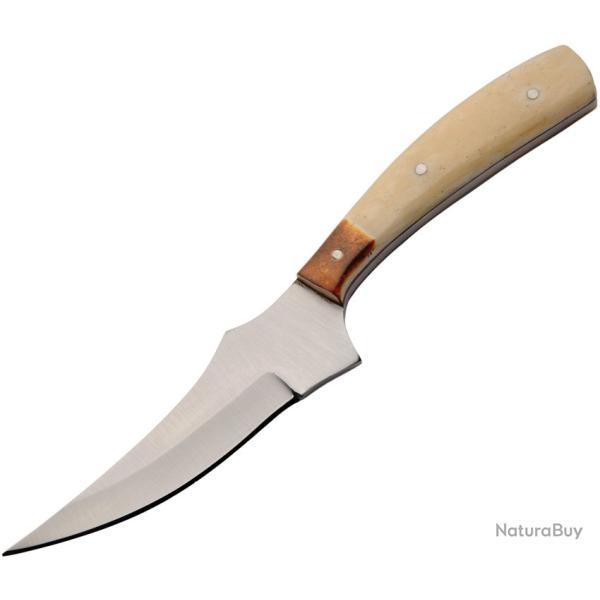 Couteau Fixe Rite Edge Trailing Point Lame Inox Manche Os Naturel �tui Cuir PA203547BO