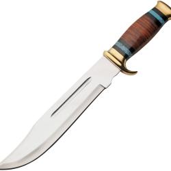 Couteau Fixe Rite Edge Monster Bowie Lame Inox Manche Cuir &Eacute;tui Cuir PA203553