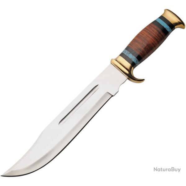 Couteau Fixe Rite Edge Monster Bowie Lame Inox Manche Cuir �tui Cuir PA203553
