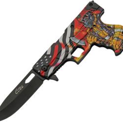Couteau Pliant Rite Edge Gun Firefighter A/O Lame Inox Manche ABS Linerlock CN300227FF