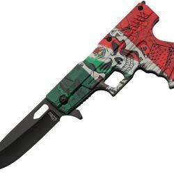 Couteau Pliant Rite Edge Gun Mexico A/O Lame Inox Manche ABS Linerlock CN300227MX