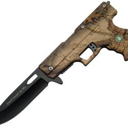 Couteau Pliant Rite Edge Gun Don't Tread A/O Lame Inox Manche ABS Camo Linerlock CN300227SB