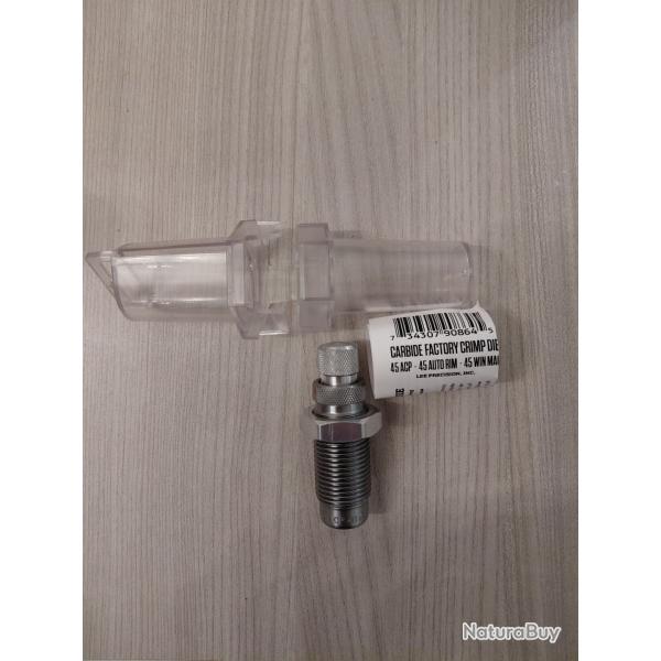 Outil sertissage LEE Factory Crimp Die carbure 45ACP