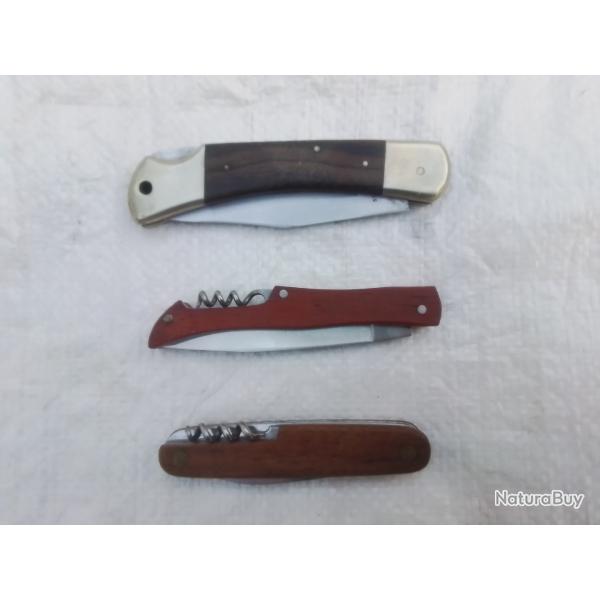 3 COUTEAUX PLIANTS