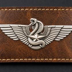 Patch brevet niveau argent Mcs Cpis Moniteur de combat sp&eacute;cialis&eacute; -cuir PU scratch 7,5x5cm - SA DGSe