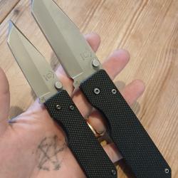 Tr&egrave;s Rares Paire de Couteaux BUCK STRIDER 880 et 881 Acier BOS ATS-34 !!!