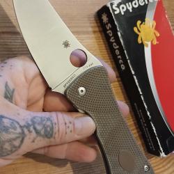 Tr&egrave;s Rare Couteau Spyderco C225GP Hundred Pacer Pin Parfait &Eacute;tat