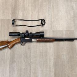 Carabine &agrave; pompe BROWNING mod. TROMBONE - Calibre .22 LR - Canon 56 cm + Lunette (Occasion)