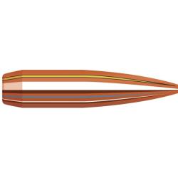 Bo&icirc;te de 100 ogives Hornady 6.5MM .264 123 GR BTHP MATCH(TM) GREND 26174