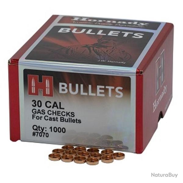 SACHET 1000 GAS CHECKS Hornady CAL 30 7070