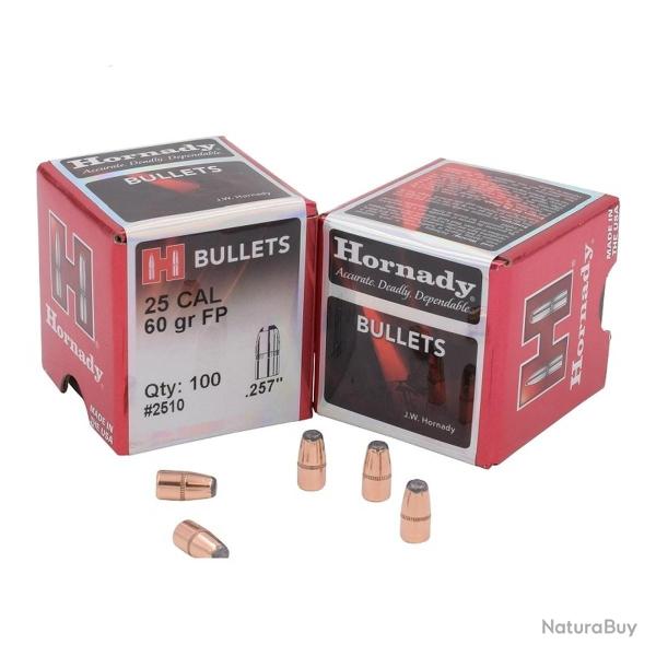 Bo�te de 100 ogives Hornady 25 .257 60GR FP 2510