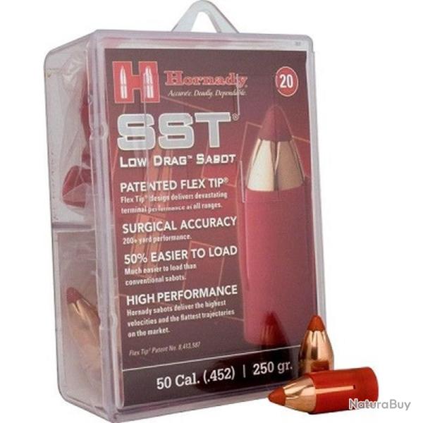 Bo�te de 20 ogives Hornady 50 SABOT LOW DRAG 250 SST 67273