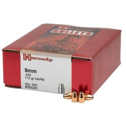 Bo&icirc;te de 500 ogives Hornady 9MM .355 115 GR HAP 355281