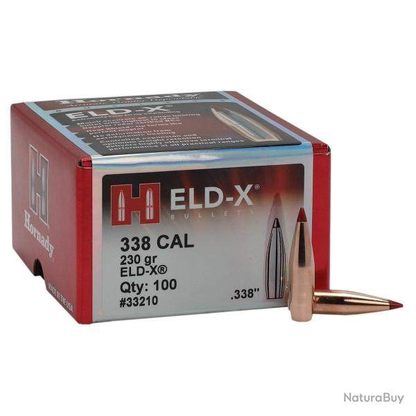 Bo�te de 100 ogives Hornady 338 CAL.338 230 GR ELD-X 33210