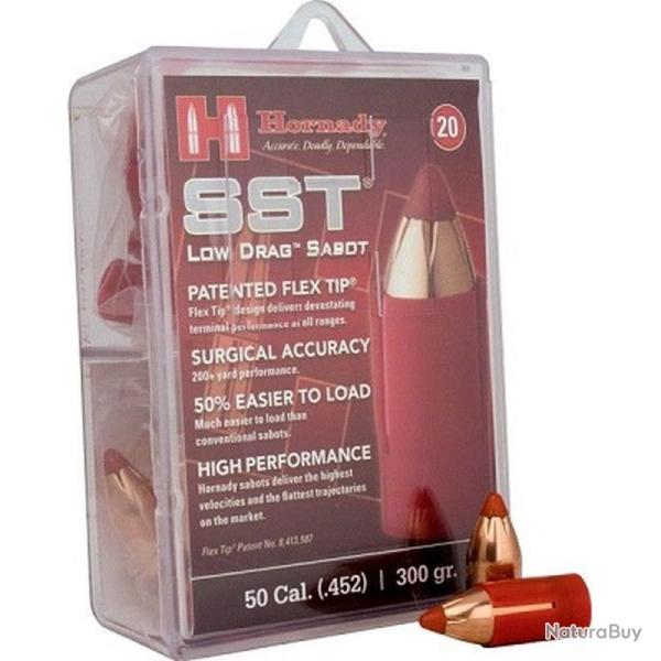 Bo�te de 20 ogives Hornady 50 SABOT LOW DRAG 300 SST 67263