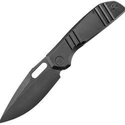 Couteau Pliant TRIVISA Gecko BSW Lame Acier M390 Drop Point Manche Titane Noir Linerlock TVJM04BM