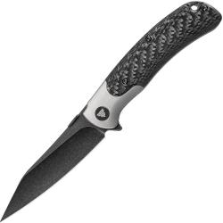 Couteau Pliant TRIVISA UMa-05B Lame Acier CPM-S35VN Manche Fibre de Carbone Linerlock TVTY07BCTS