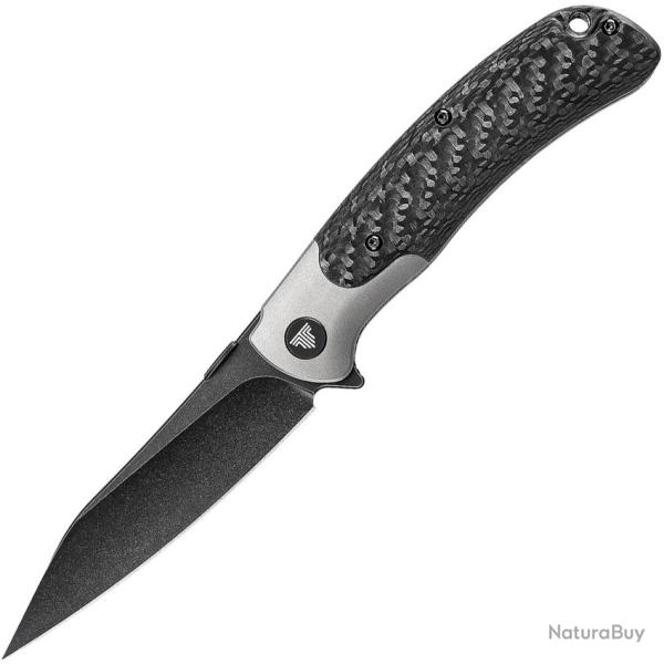 Couteau Pliant TRIVISA UMa-05B Lame Acier CPM-S35VN Manche Fibre de Carbone Linerlock TVTY07BCTS