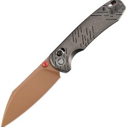 Couteau Pliant TRIVISA Firefly Ultra Lame Acier M390 Manche Titane Crossbar Lock &Eacute;tui TVYD04RGMP