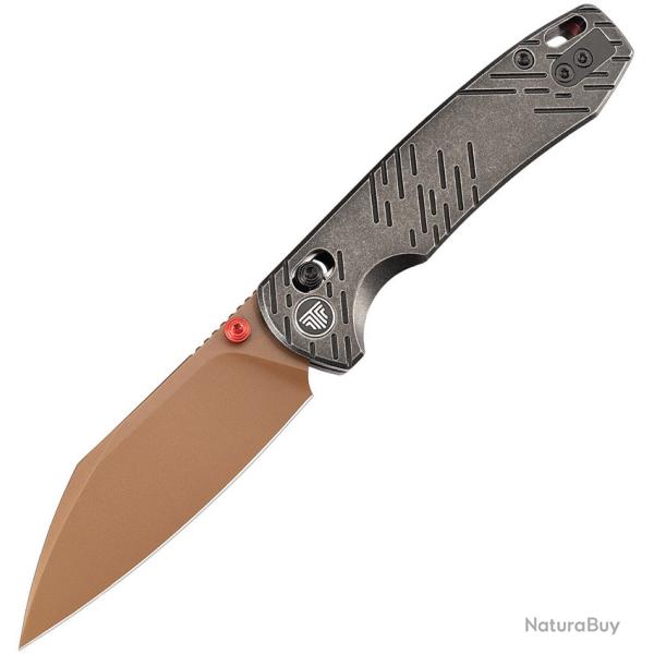 Couteau Pliant TRIVISA Firefly Ultra Lame Acier M390 Manche Titane Crossbar Lock �tui TVYD04RGMP