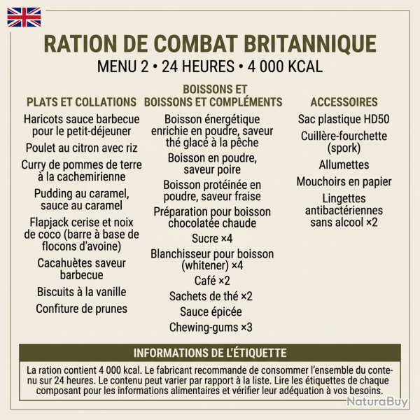 Ration militaire Arm�e Britannique - 2