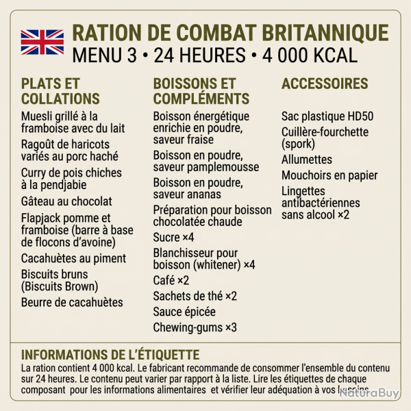 Ration militaire Arm�e Britannique - 3