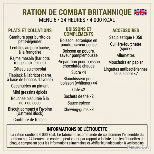Ration militaire Arm�e Britannique - 6