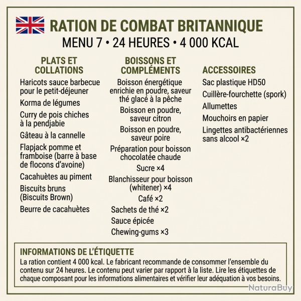 Ration militaire Arm�e Britannique - 7