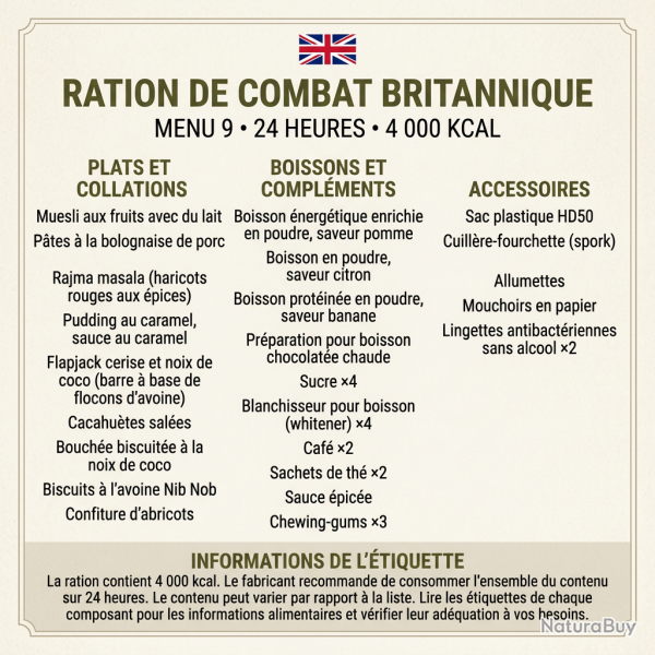 Ration militaire Arm�e Britannique - 9