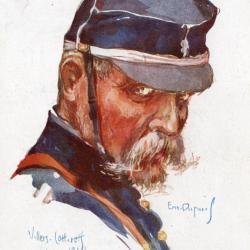 Carte postale illustr&eacute;e soldat fran&ccedil;ais 1914 Villers-Cotter&ecirc;t -N&deg;8966