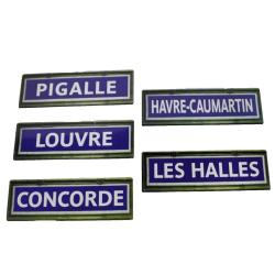 Lot 5 mini plaques m&eacute;tro 1